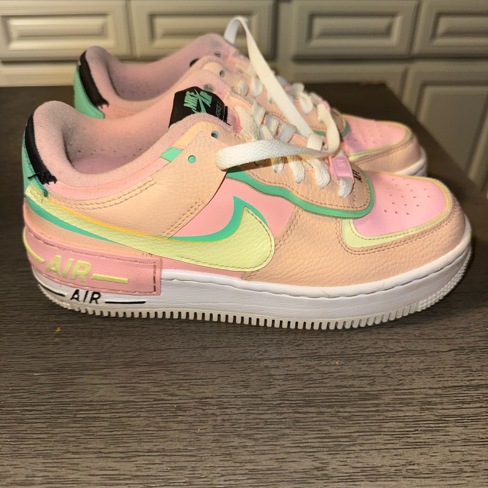 Nike air pink Air Force ones shadow artic punch 6.5